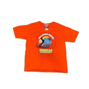 Thomas & Friends RARE Kids Orange VINTAGE Full Steam Ahead! Graphic T-Shirt L